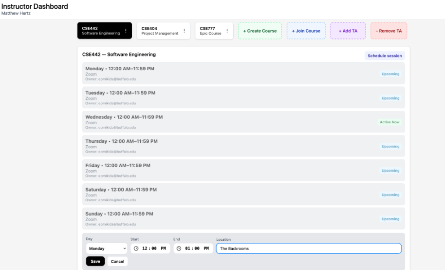 Instructor Dashboard